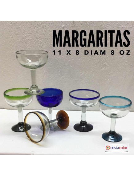 Copa Margarita Filo Cobalto (Mínimo 50 Piezas)
